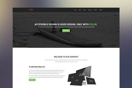 Color HTML5 OnePage Bootstrap Template