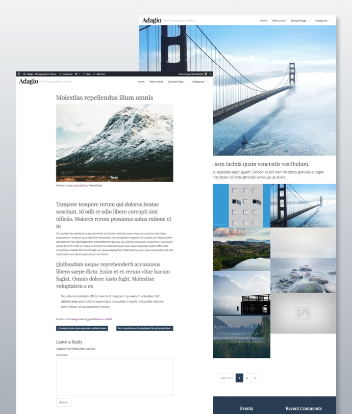 Adagio – Photographer’s WordPress Theme