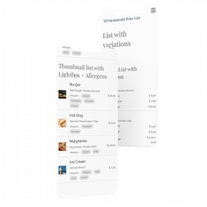 WP Restaurant Price List Pro