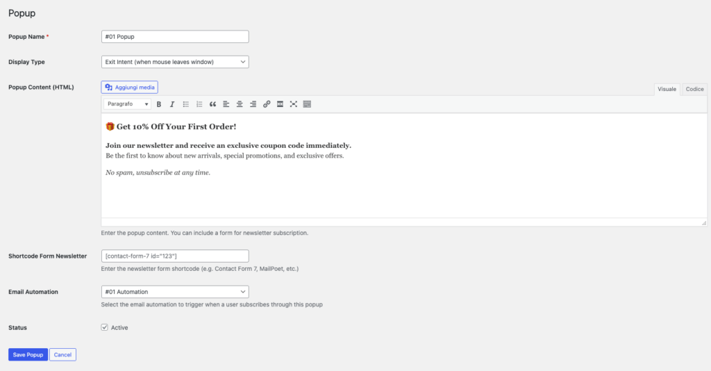 Popup Coupon Generator for WooCommerce